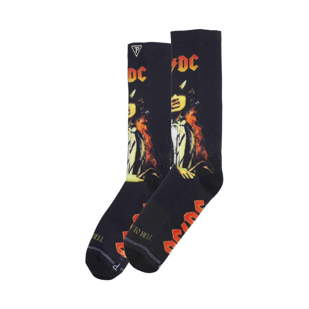 AC/DC - Dye Sublimation Crew Sokken - Zwart